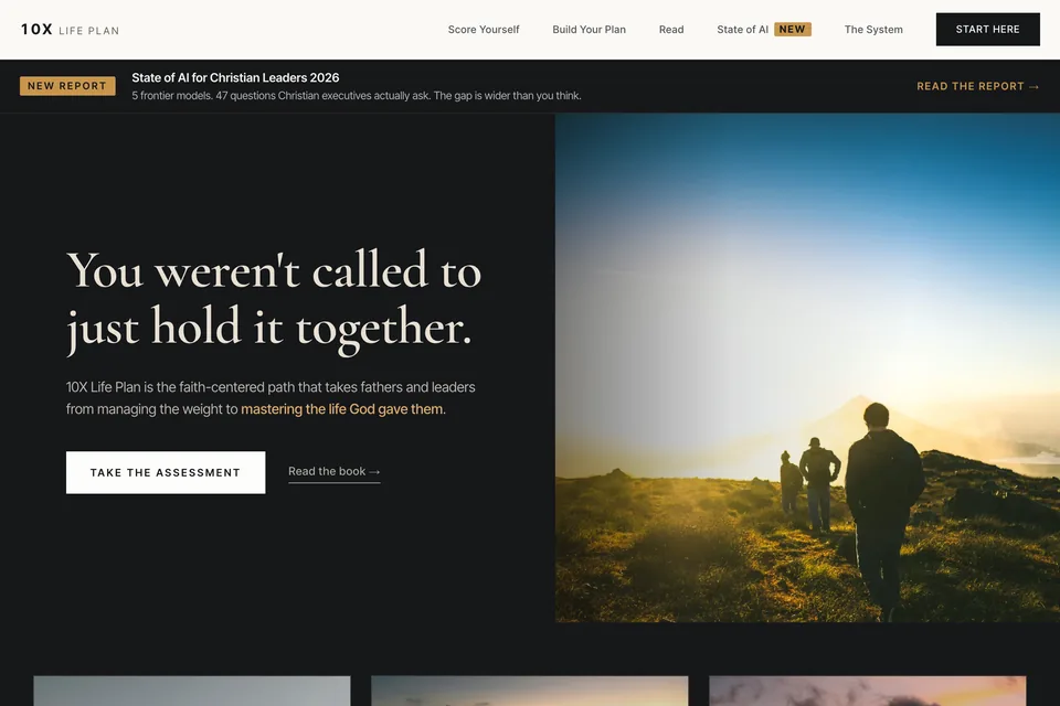 The 10X Life Plan homepage